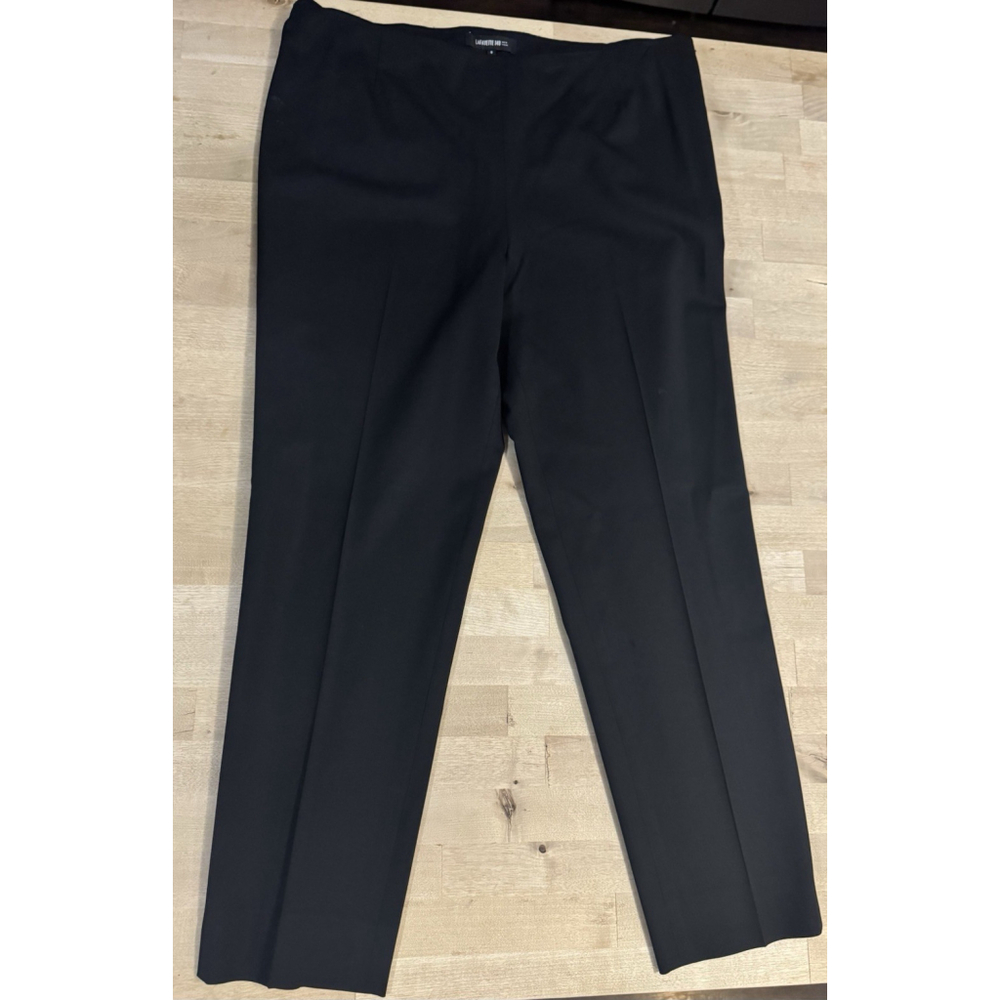 Lafayette 148 Women’s Black Virgin Wool Tapered Trouser Pants Size 8